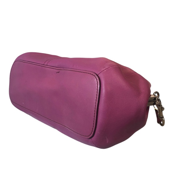 Coach Hamptons Framed “Ladies” Club 9734 Kiss Lock Orchid Pink Leather Purses - Picture 11 of 17